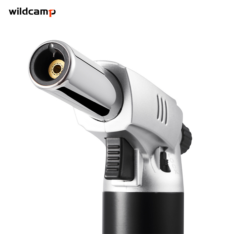 Wildcamp blow torch rubberized big shot butane torch blowtorch lighter with refillable gas cylinder