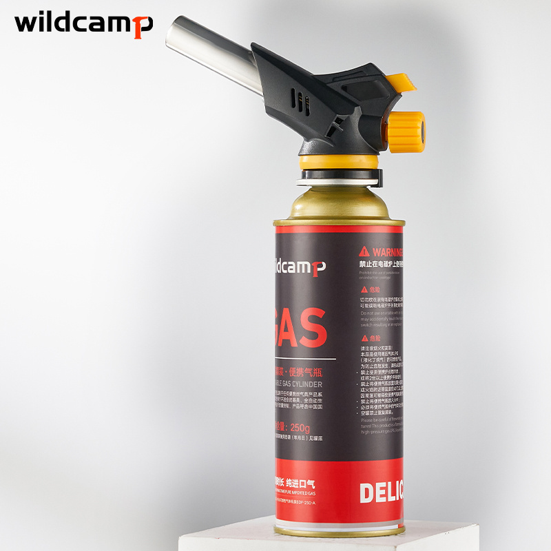 Wildcamp mini portable handheld gas butane lighter blowtorch gun metal kitchen cook