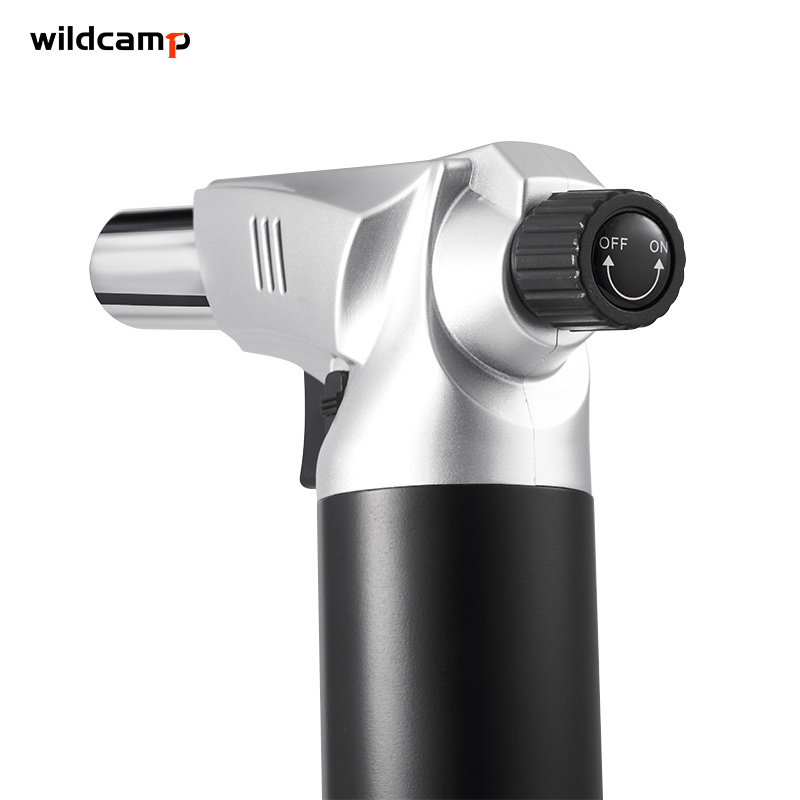 Wildcamp blow torch rubberized big shot butane torch blowtorch lighter with refillable gas cylinder