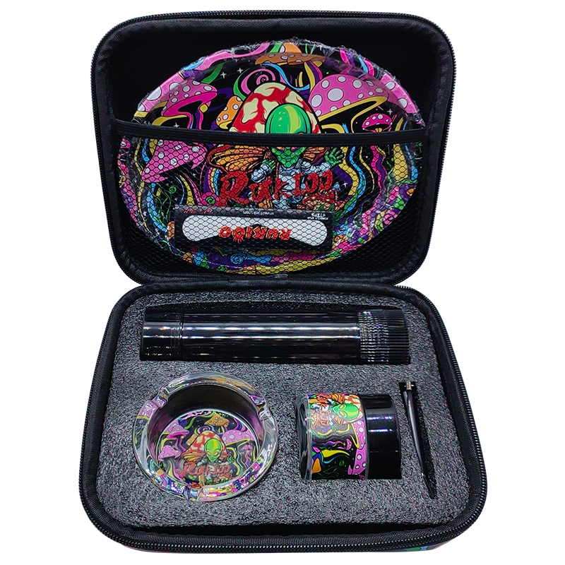 rolling tray herb smoking set kit smoke box smoking tray herb grinder accessories gift set