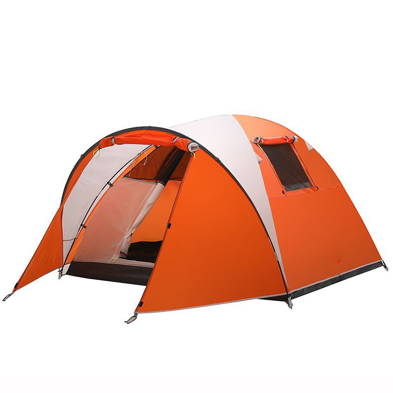 Unique Outdoor Camper Four Season Hiking Tent Double Layer Camping Tents For 4 People