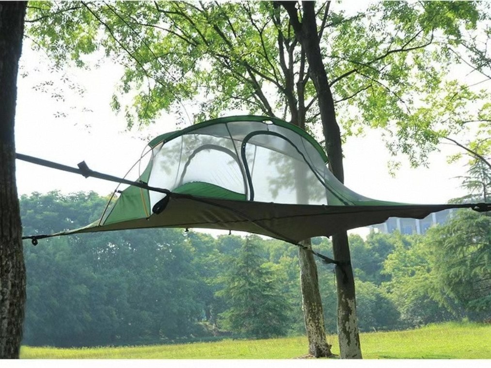 Camping Outdoor Tree Tent Hanging Tree Camping Air Tent Hammock Mosquito Waterproof Off-Ground Tent