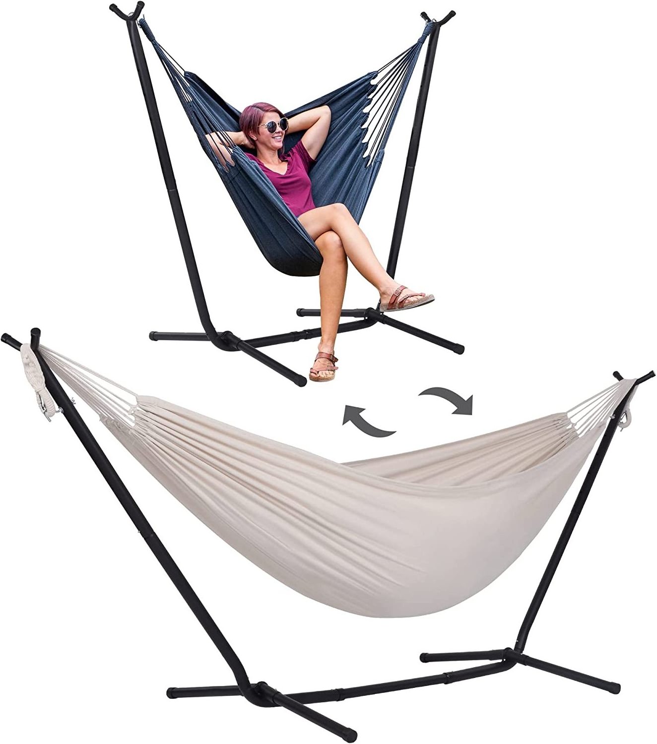 WOQI Wholesale Hot Sale Adjustable Heavy Duty Hammock Frame for Outdoor with Carry Bag