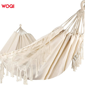 WOQI Boho Large Brazilian Single or Double Deluxe Hanging Hammock for Beach Park  Patio Chair