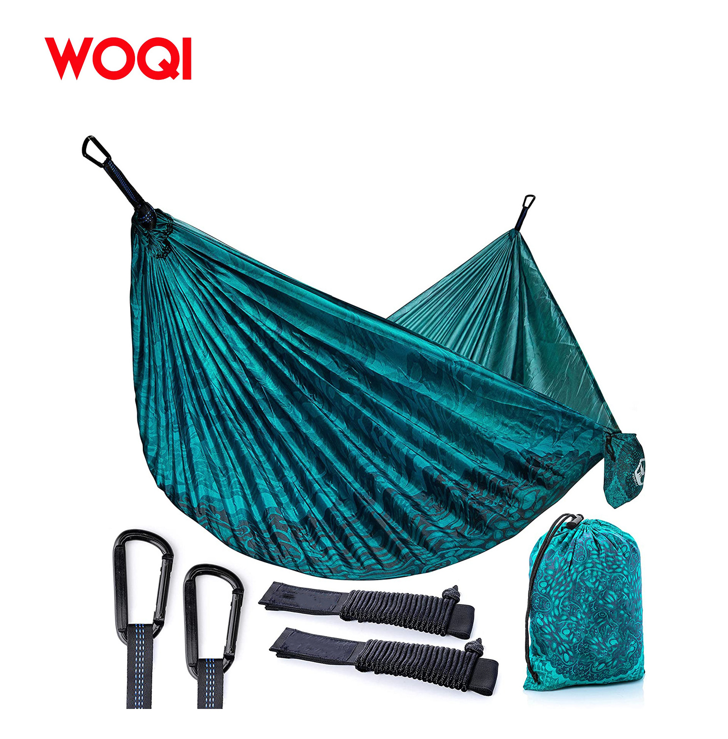 WOQI Outdoor Hiking Furniture Hammock Lightweight Parachute Canopy Nylon Hammock For Tourism