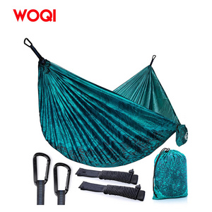 WOQI Outdoor Hiking Furniture Hammock Lightweight Parachute Canopy Nylon Hammock For Tourism