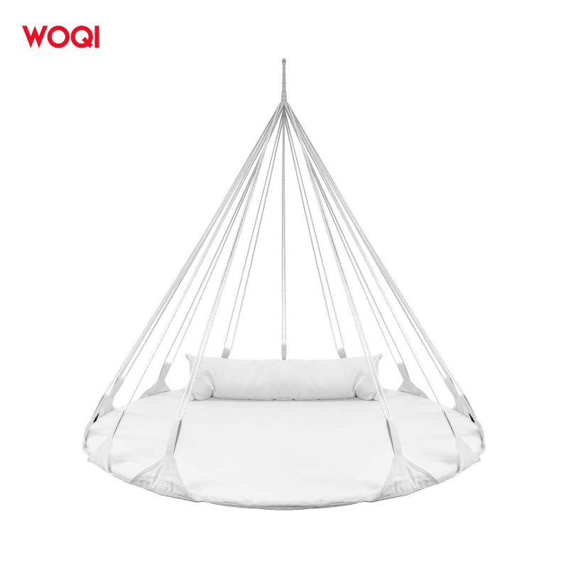 WOQI Premium Cotton Double Hammock  Hang Swing Nest Chair with  Pillow for Indoor or Outdoor Travel