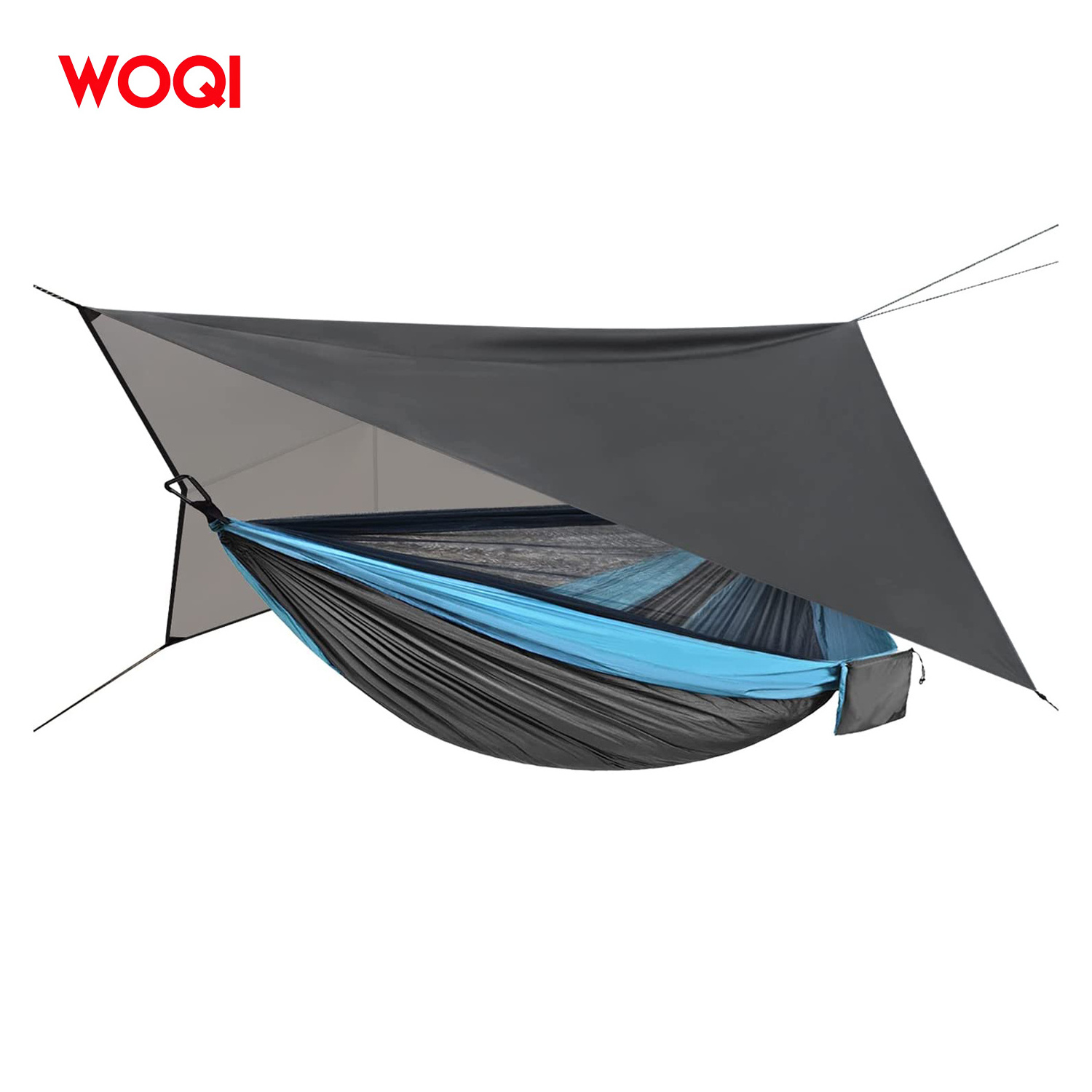 WOQI Wholesale 200 kg Load Capacity Ultralight Breathable Hammock with Mosquito Net and Tent Tarpaulin