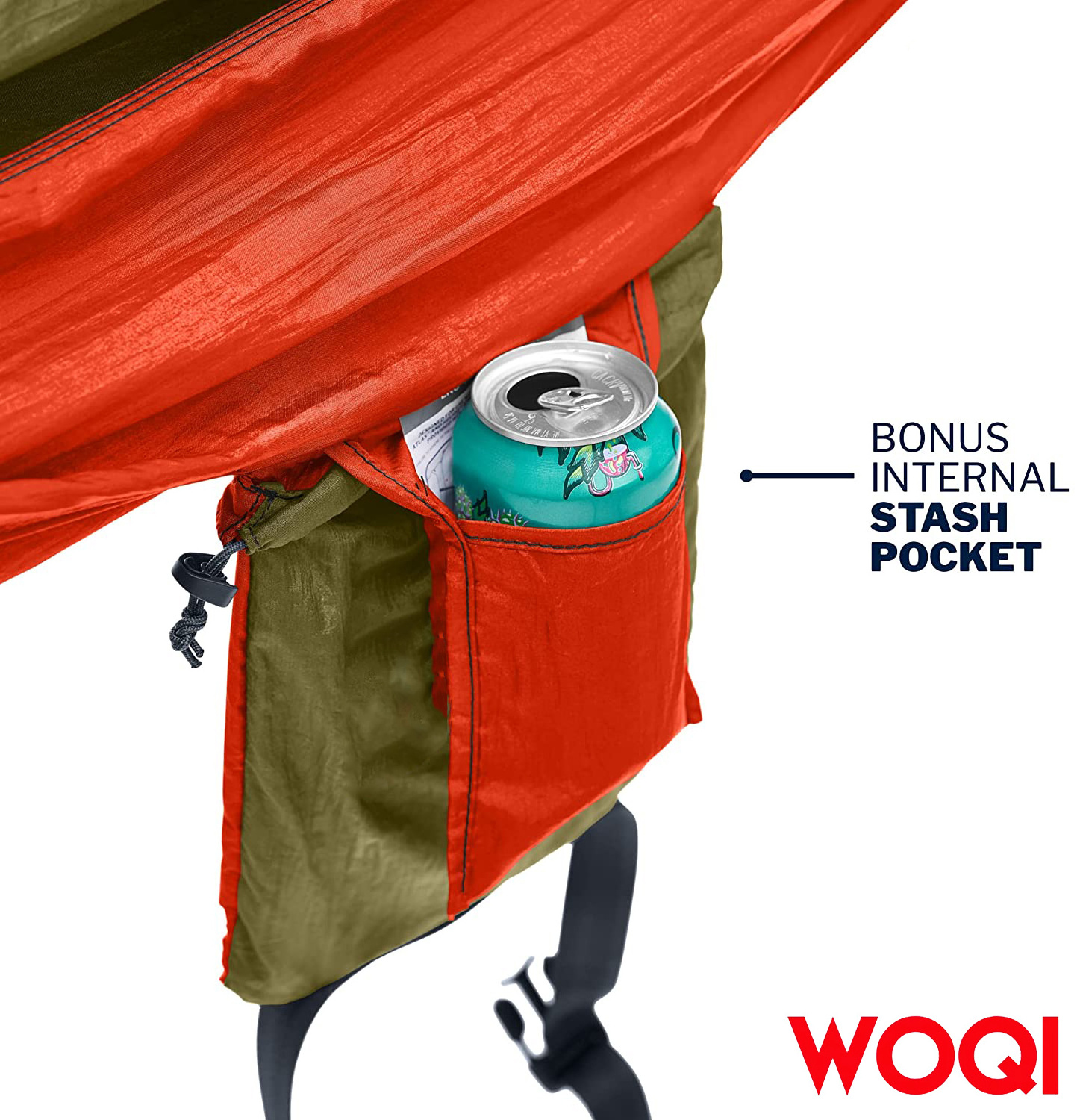 WOQI 210T nylon parachute outdoor, hiking, backpacking, hunting, beach, camping portable hammock