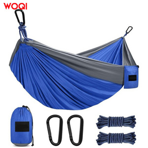 WOQI Outdoor Backpack Survival Travel Single and Double Parachute Polyester Camping Hammock