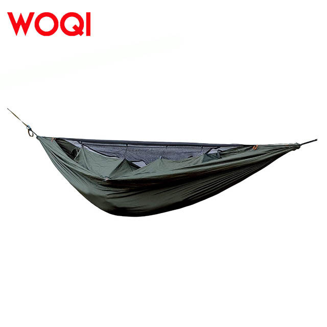 WOQI Fashion Single and Two Camping Portable Parachute Lightweight Hammock with Tree Back