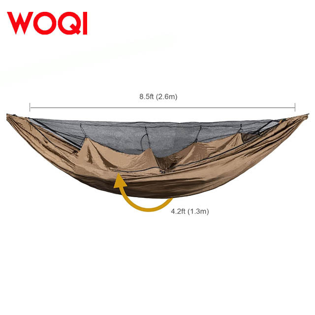 WOQI Fashion Single and Two Camping Portable Parachute Lightweight Hammock with Tree Back