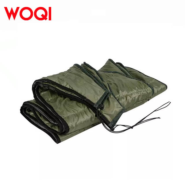 WOQI single person portable inflatable nylon anti rollover warmth adult hammock sleeping bag outdoor camping and hiking trip