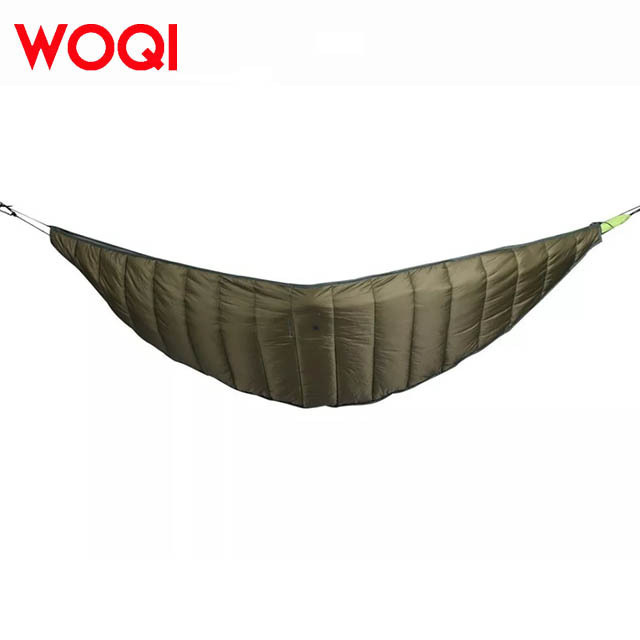 WOQI single and double thickened winter camping hammock sleeping bag large-sized swing insulated hammock quilt