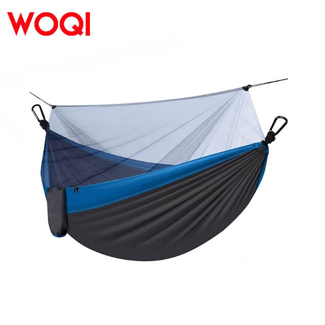 WOQI Outdoor Leisure 210T Parachute Nylon Hammock Simple Pop up Mosquito Net Camping Hammock