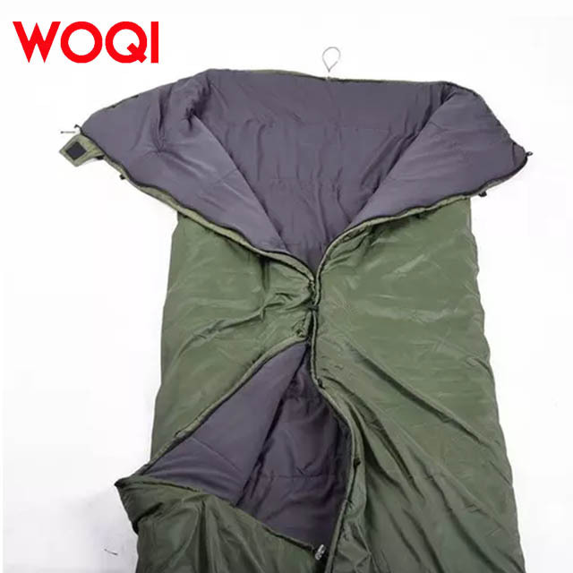 WOQI multifunctional duck down filled hammock sleeping bag for warmth, lightweight and adjustable camping sleeping bag