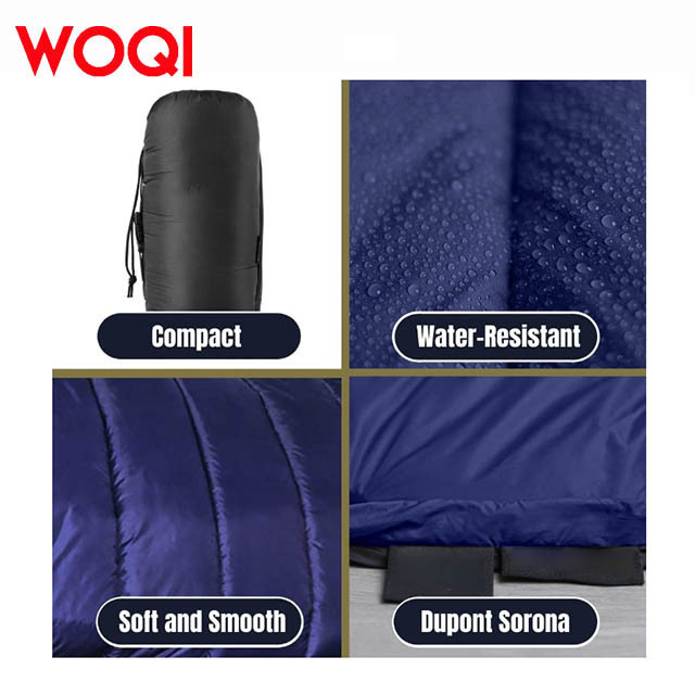 WOQI Cold Weather Winter Warm Cotton Blanket Durable Waterproof Nylon Outdoor Camping Hammock Sleeping Bag