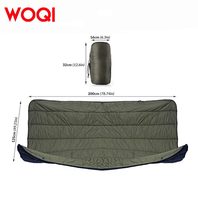 WOQI Cold Weather Winter Warm Cotton Blanket Durable Waterproof Nylon Outdoor Camping Hammock Sleeping Bag