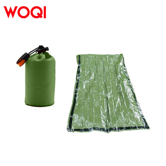 WOQI Waterproof Outdoor Camping Winter Cold Weather Heating and Warming Lifesaving Sleeping Bag Double Layer Space