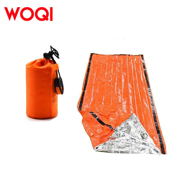 WOQI Waterproof Outdoor Camping Winter Cold Weather Heating and Warming Lifesaving Sleeping Bag Double Layer Space