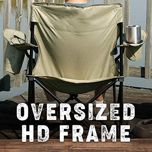 WOQI Manufacturer Lightweight Portable Folding Heavy Duty Metal Lawn Beach Fishing Seat Outdoor Camping Chair With  Cup Holder