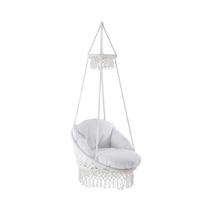 WOQI Handmade Knitted Cotton Rope Hammock Chair Macrame Swing Seat for Adults Kids