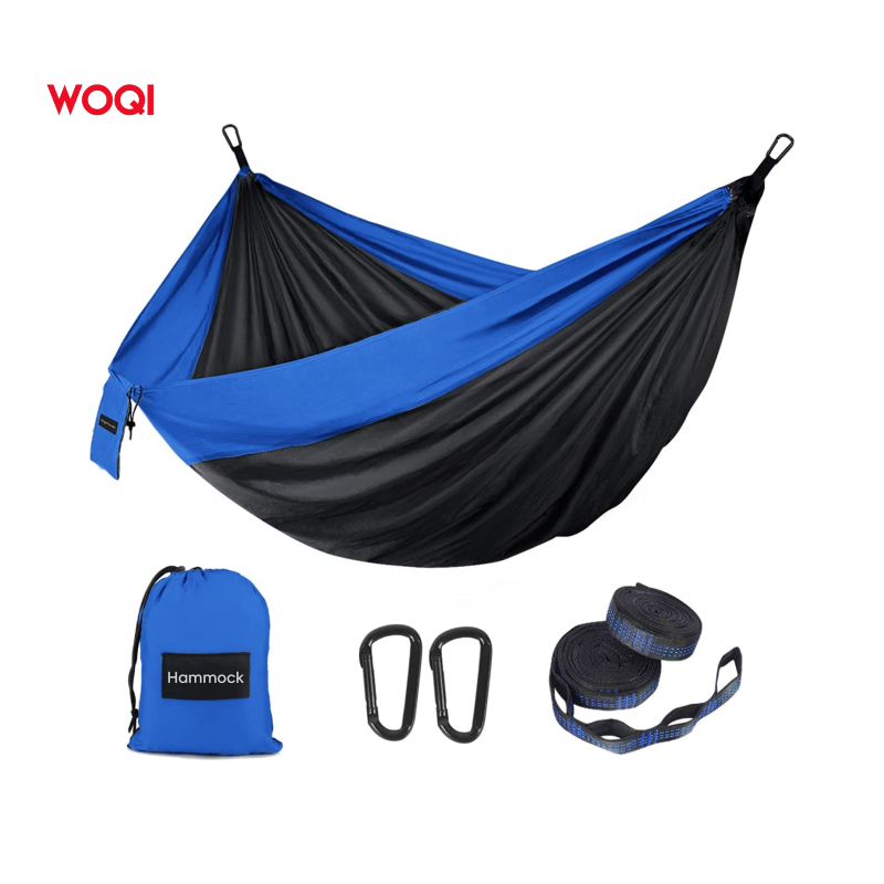 Woqi Portable  Lightweight Nylon hammocks with 2 Tree Straps for Outdoor Hiking Camping Travel