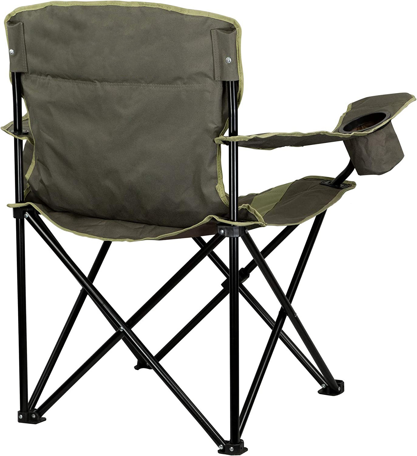 WOQI Manufacturer Lightweight Portable Folding Heavy Duty Metal Lawn Beach Fishing Seat Outdoor Camping Chair With  Cup Holder