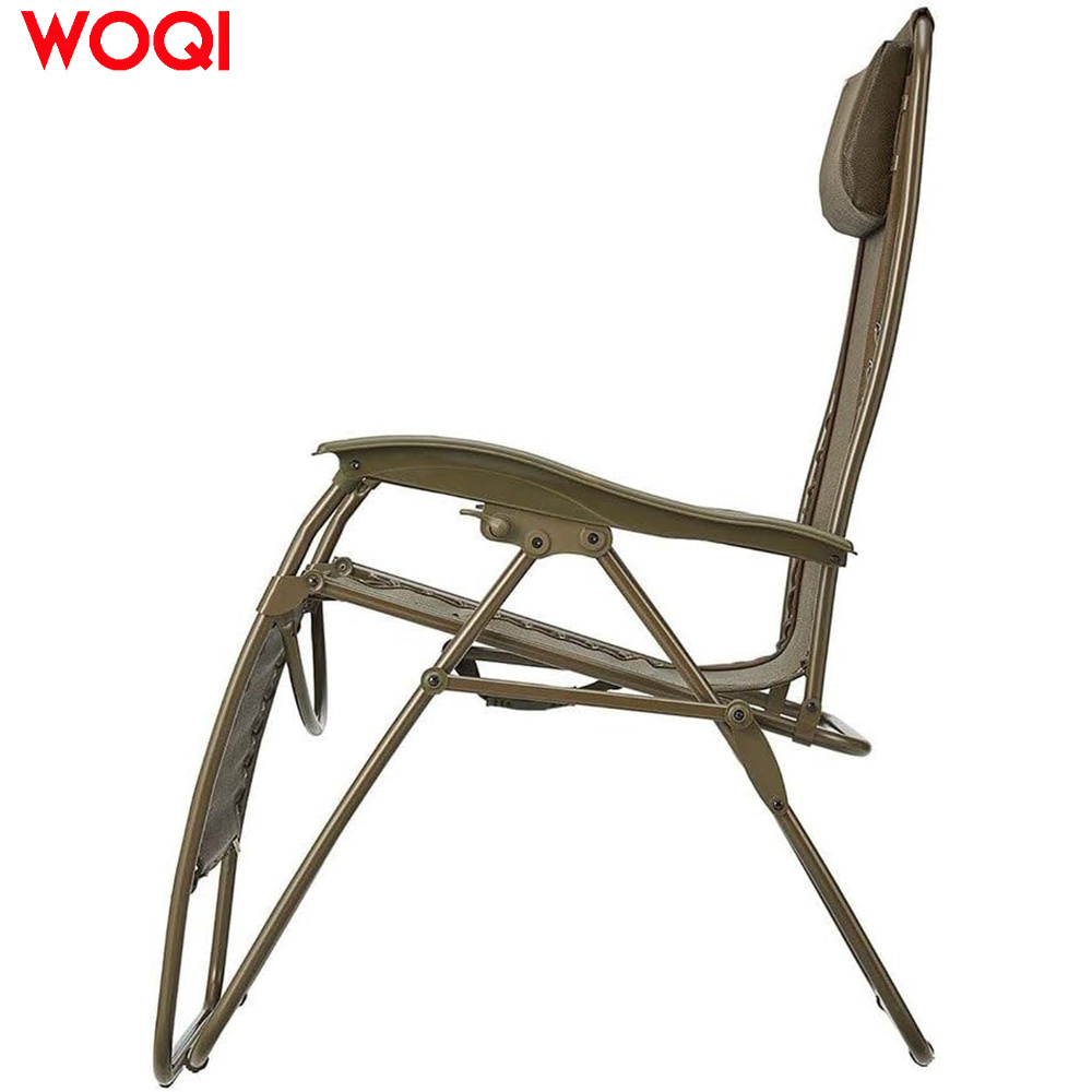 WOQI bench rattan garden folding zero gravity camping lounge chair