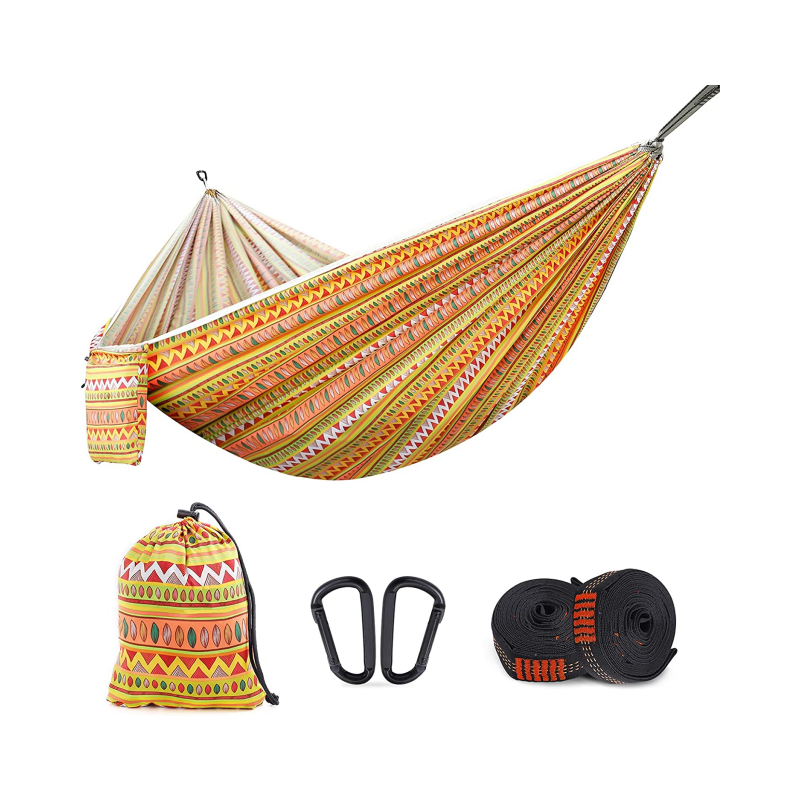 WOQI Hot Selling Portable Parachute Nylon Camping outdoor hammock for Travel Hiking Beach