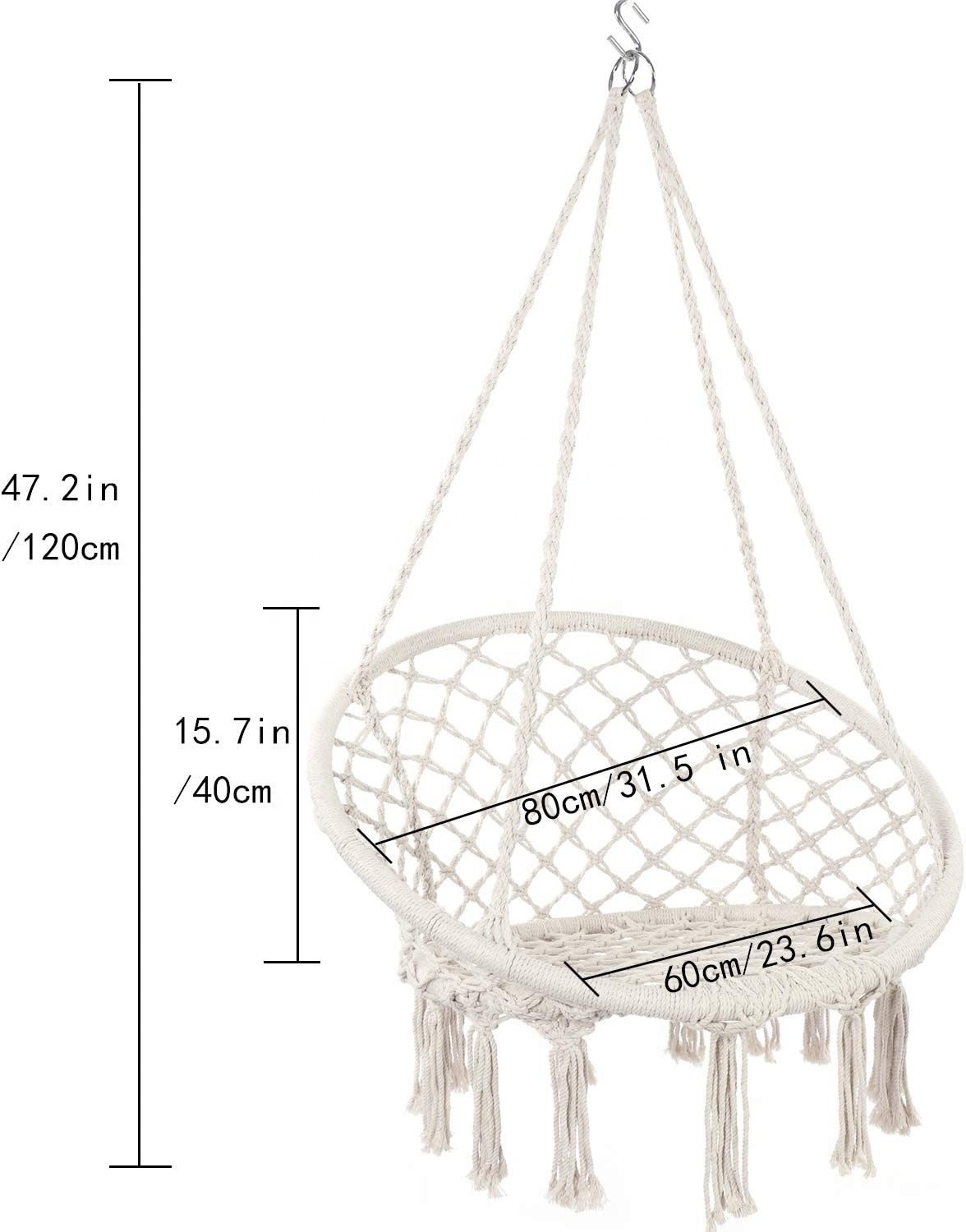 WOQI Wholesale High Quality Safe Sturdy and Stylish  Outdoor Indoor hanging swing chair