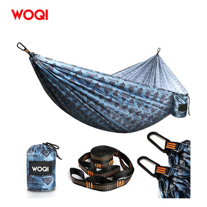 WOQI  Hot Sale Outdoor Hammock Hiking Camping Hammock With Mosquito Net