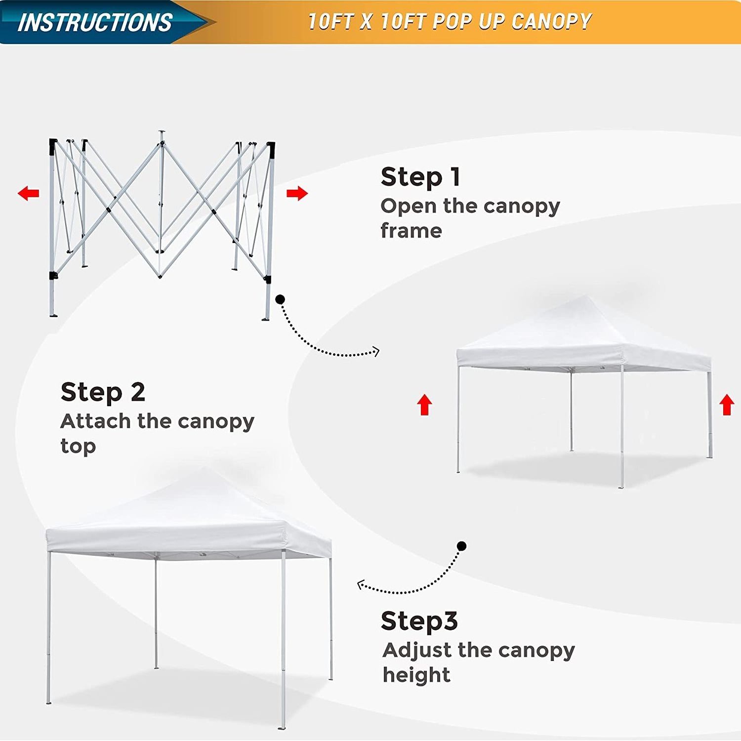 WOQI Commercial Heavy Duty Pop Up Canopy Trade Show Tent High Quality pop up camping tent