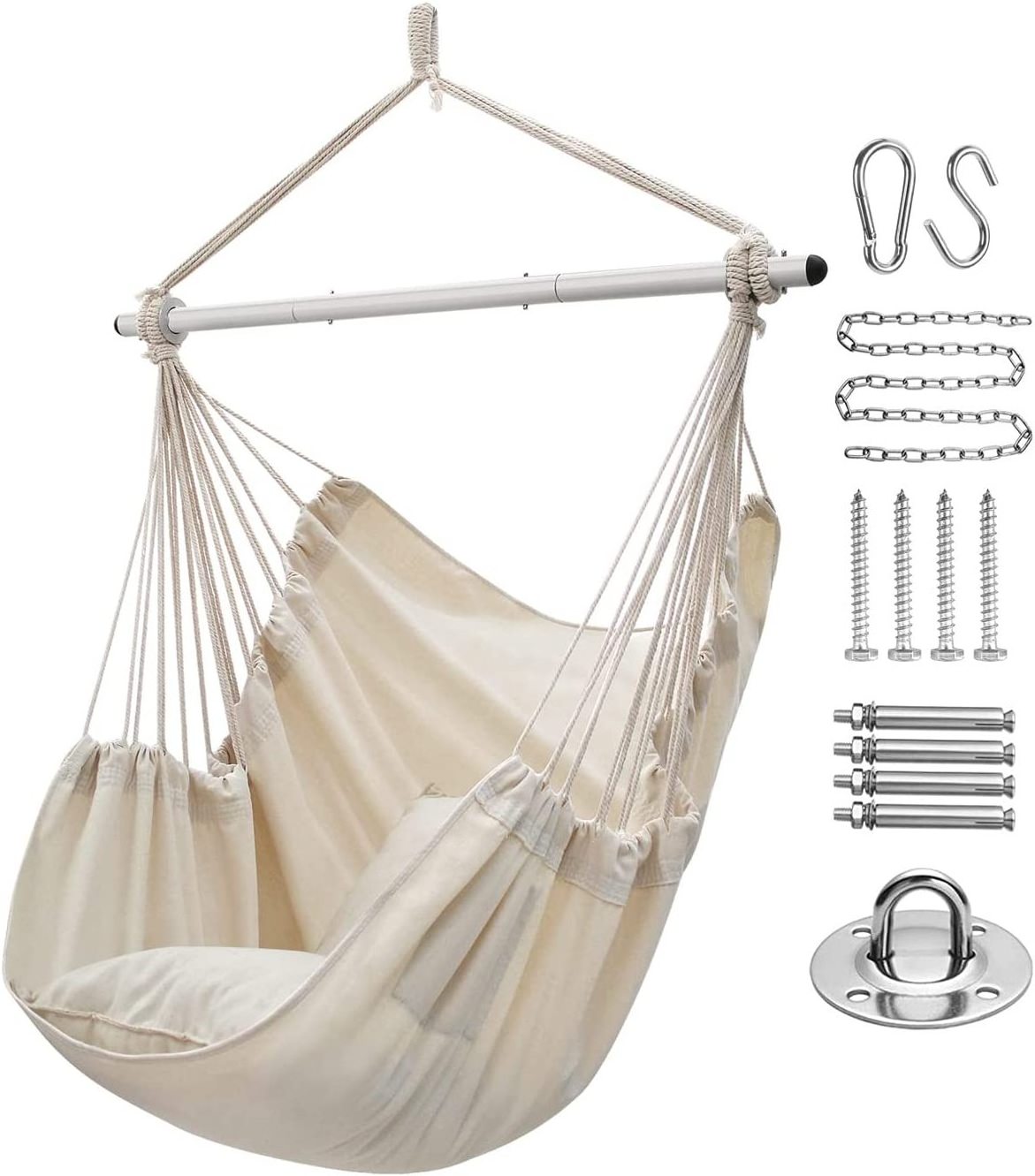 WOQI Wholesale Cheap Cotton Outdoor hanging hammock chair  for Garden Park Farmhouse