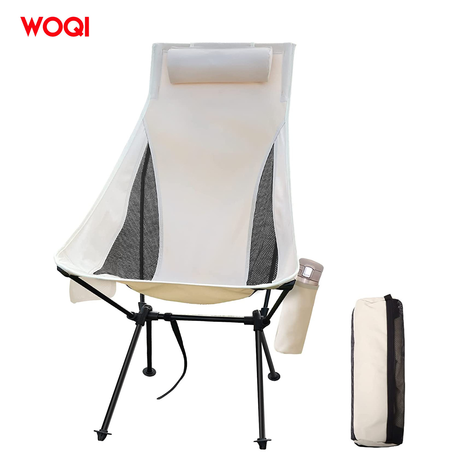 WOQI Lounge Swimming Pool Fold Beach Chair Adjustable Sun Relax Fabric Sea Low Deck Custom Outdoor Folding chair