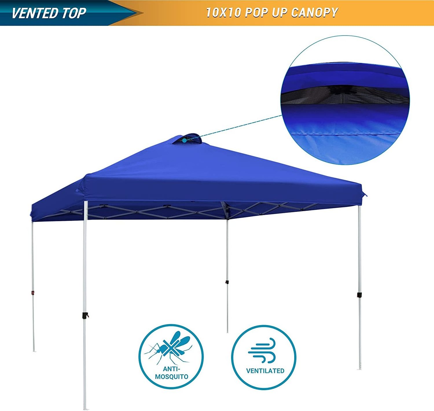 WOQI Wholesale Portable Folding Stable and Sturdy canopy tent with Adjustable Leg Heights Wheeled Carry Bag