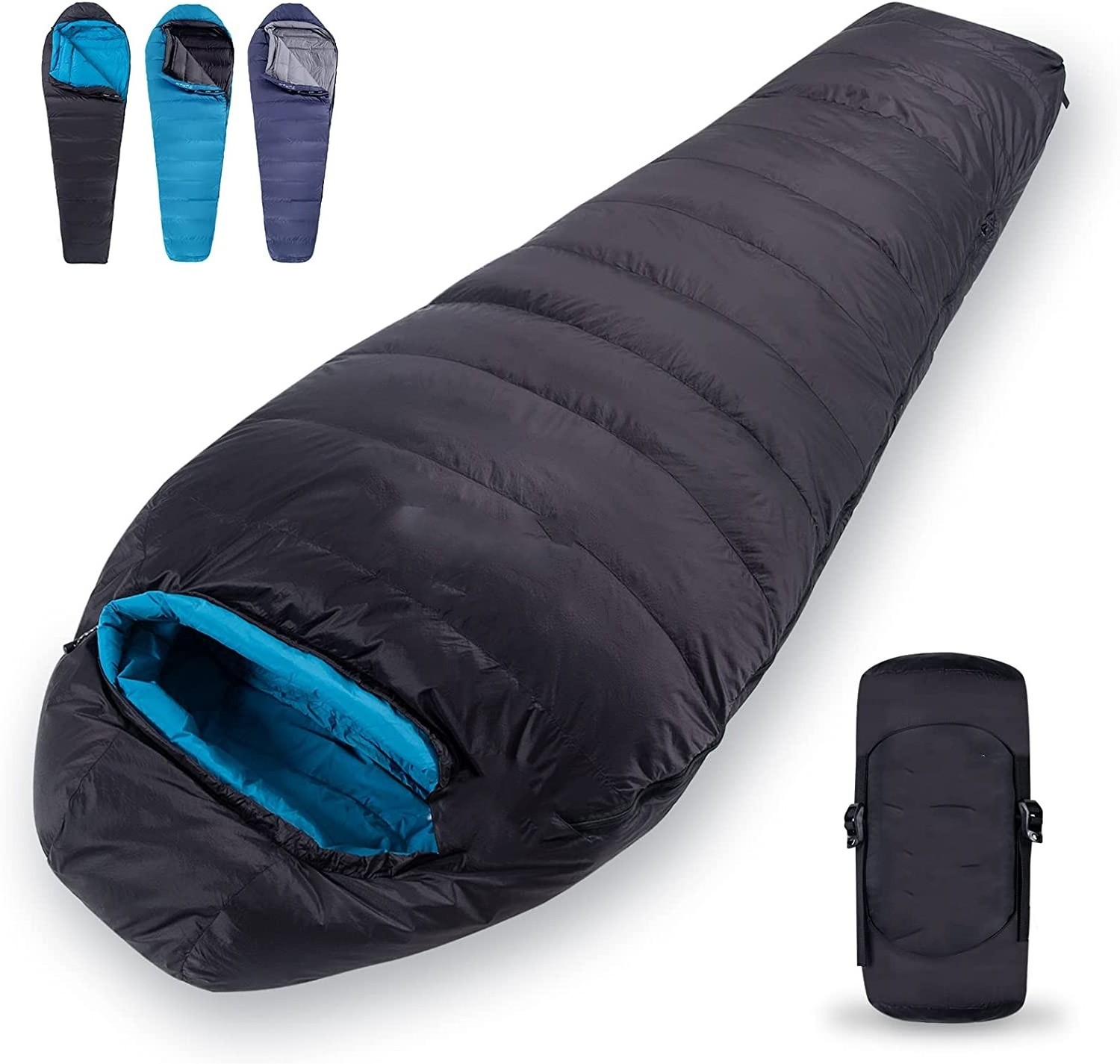 WOQI Camping with Detachable Hood Red Grey Blue Sleeping Bags