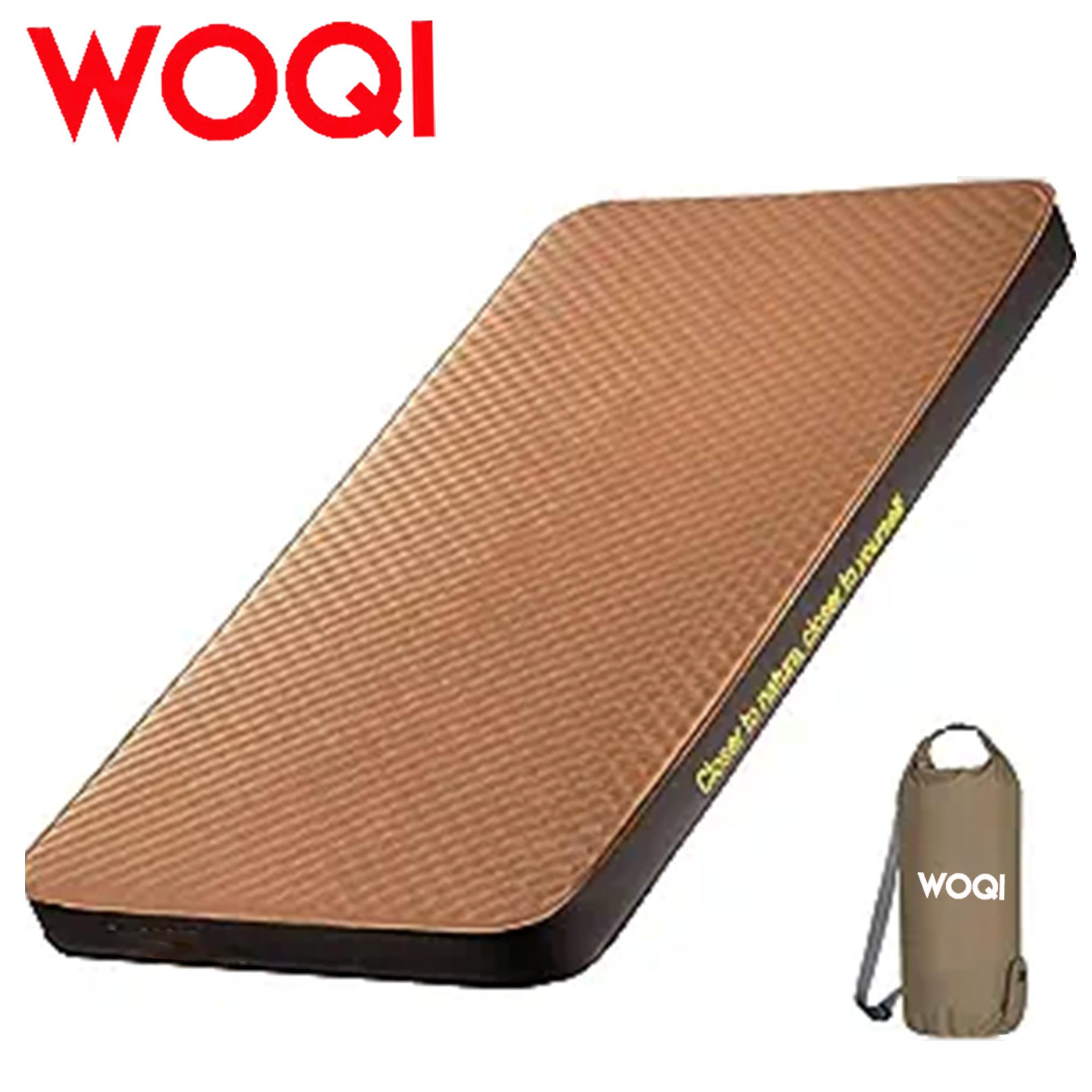 WOQI 4.5 Thick Self Inflating Sleeping Pad with Solid Foam, Camping Mattress with Pump Sack