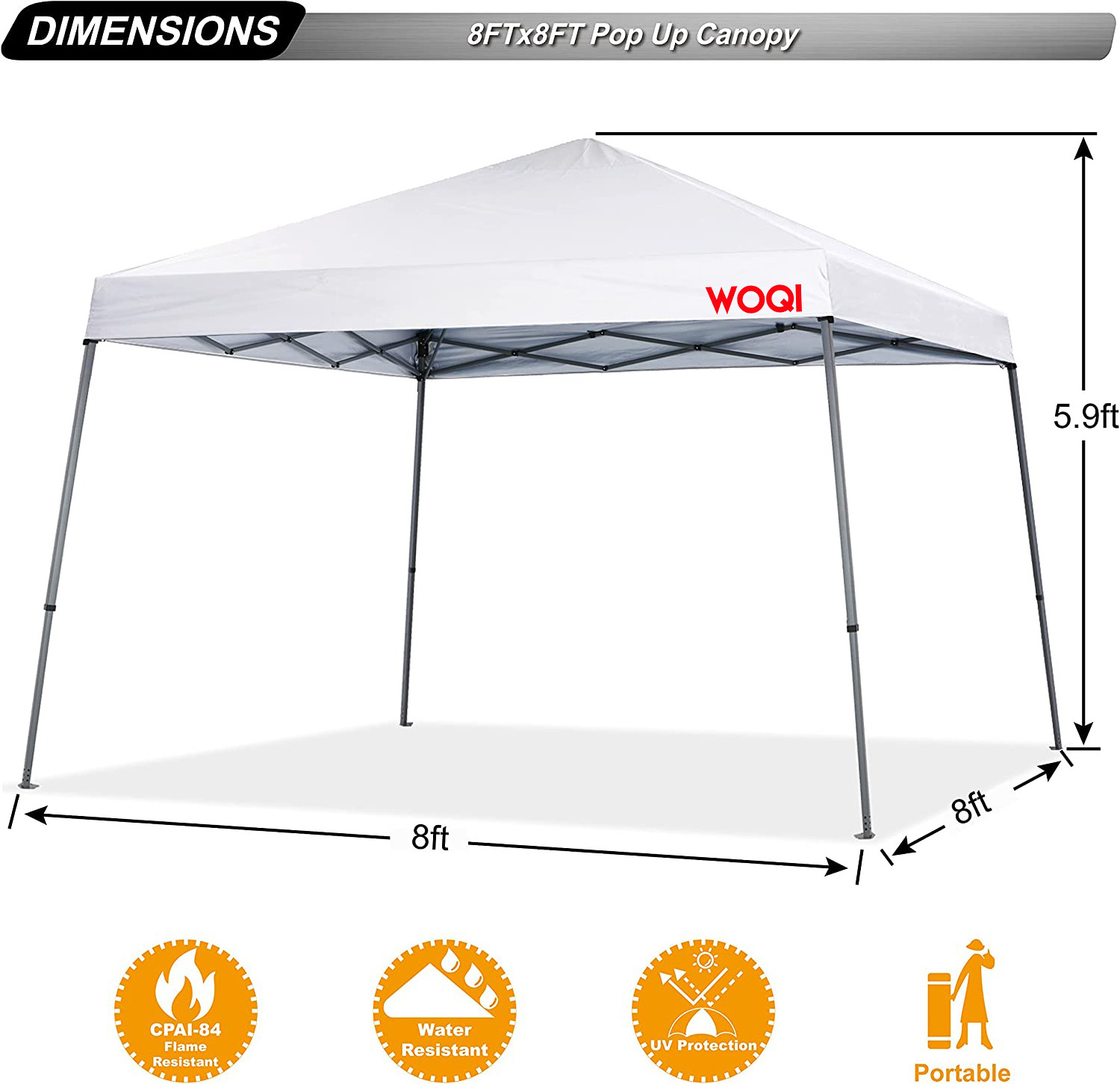 WOQI Newly Hot Sale Aluminum Pop Up Gazebo 3x3 Folding Trade Show Tent 10x10 Canopy Tent Outdoor Factory Supply