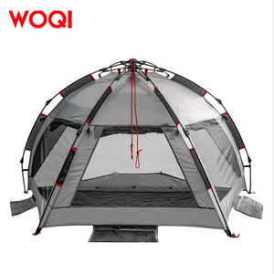 WOQI Beach Tent Sun Shelter 3-4 Person  Portable Sun Shelter, UPF 50+Waterproof and Windproof