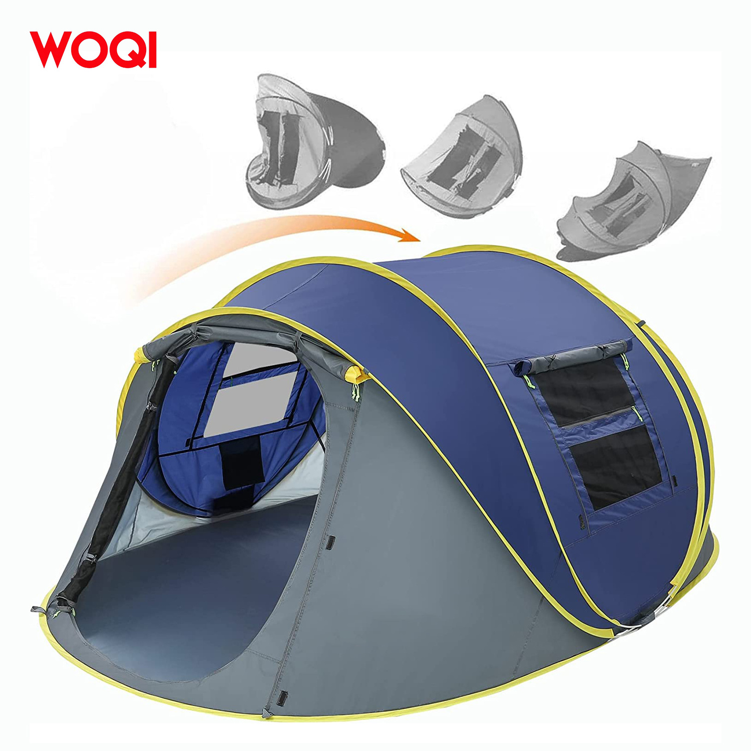 WOQI Wholesale automatic Instant tent outdoor waterproof tenda camping glamping pop up tents for family