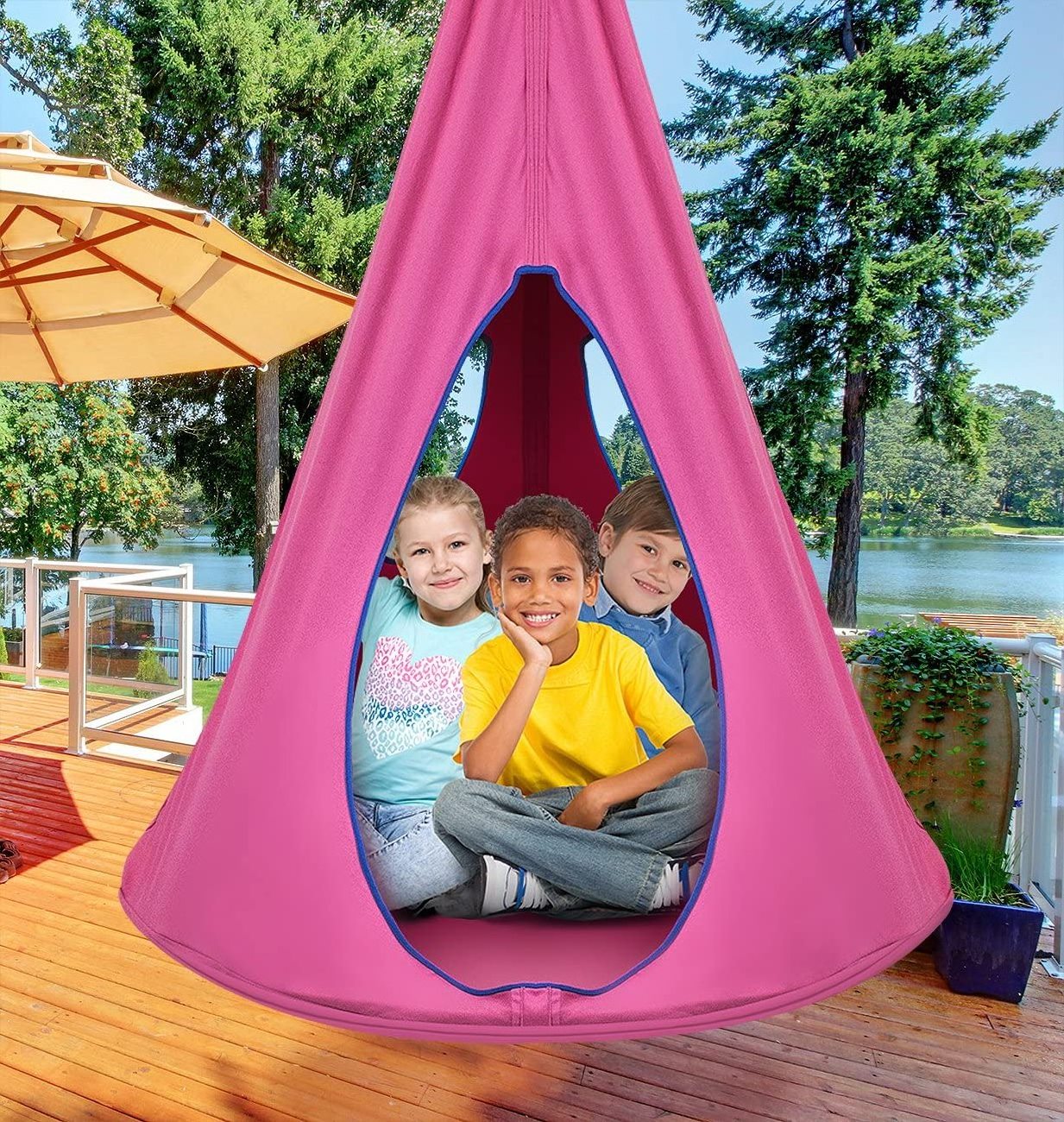 WOQI  Factory Ready Ship Inflatable Portable Swing Hammock Chair  Hanging Tree Tent for Children