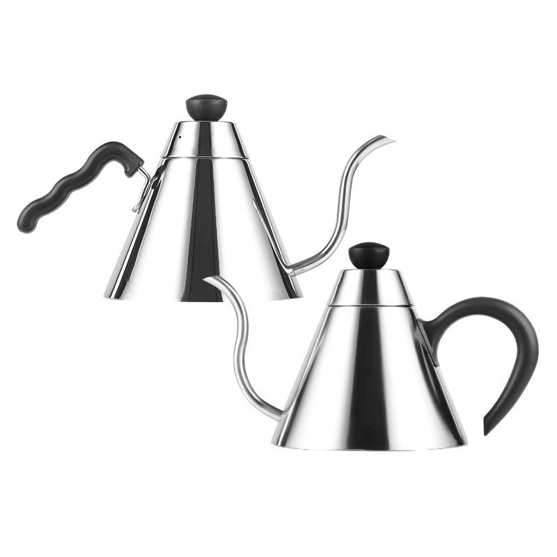 650ml stainless steel gooseneck pour over kettle drip coffee pot handheld with plastic handle