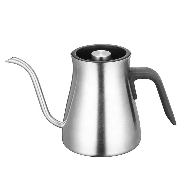 650ml stainless steel gooseneck pour over kettle drip coffee pot handheld with plastic handle