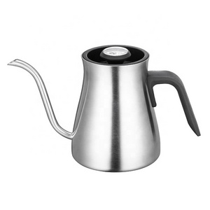 650ml stainless steel gooseneck pour over kettle drip coffee pot handheld with plastic handle