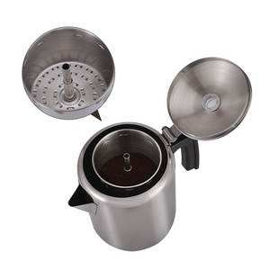 home appliances induction stainless steel coffee drip instant heat kettle 1.2L 8 cups