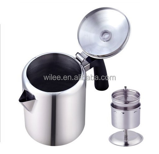 High quality classic 4/6/8 cups stainless steel coffee maker induction coffee maker espresso moka coffee maker