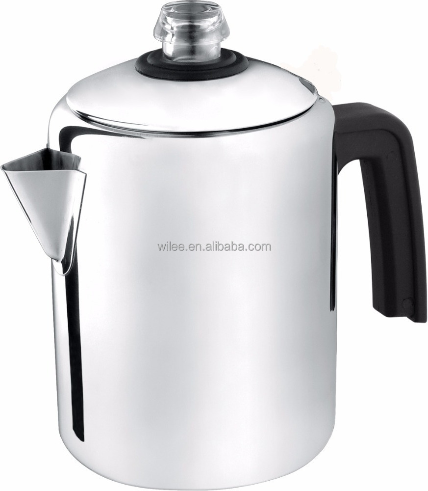 Stainless steel non-electric no electricity Stove Top Coffee percolator coffee maker