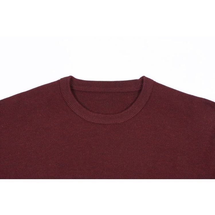 Mens regular-fitting long sleeves crew neck pullover made of cashmere like cotton