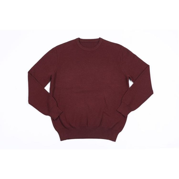 Mens regular-fitting long sleeves crew neck pullover made of cashmere like cotton